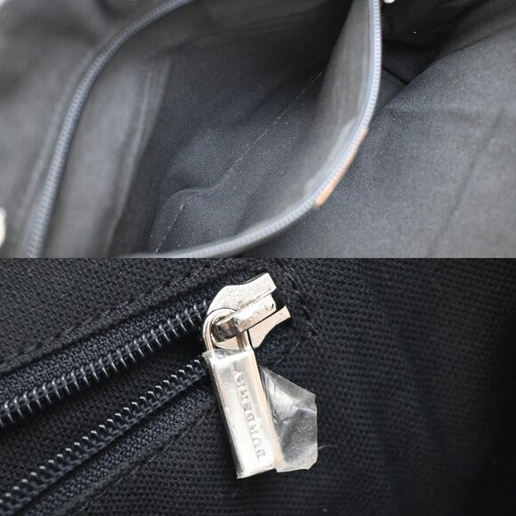 BURBERRY Logo Nova Check Hand Tote Bag Canvas Leather Beige Black 05KA814 - Picture 12 of 16